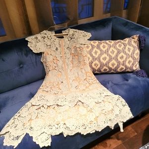 Mint coloured size US 8 laced selfportrait dress